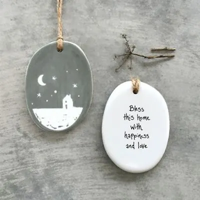 Porcelain Hanger 'Bless This Home' Gift | East Of India New Home House Plaque • £6.60