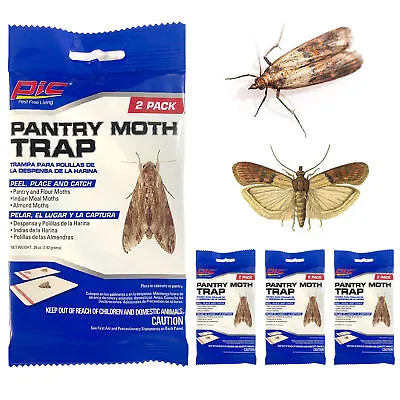 8 Pc Indian Meal Flour Pantry Moth Trap Glue Boards Food Moths Cupboard Cabinets • $19.45