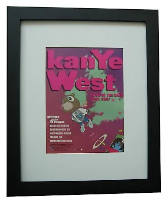 Kanye West+graduation+tour+poster+ad+framed+rare Original 2007+fast World Ship • £79.95