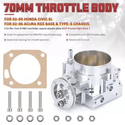 K-series Intake 70MM Throttle Body For Honda Acura K20A/ K20A2/ K20A3/ K20Z1 RSX • $56.90