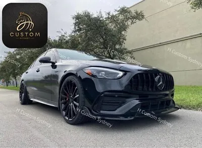 Gloss Black AMG GT Style Front Grille Bumper For Mercedes W206 C200 Edition C • $458