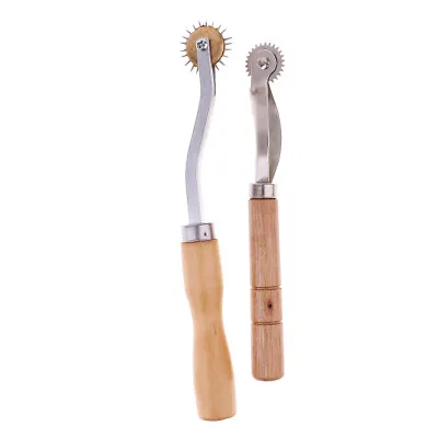 £4.43 • Buy 2pcs Tracing Wheel  Point Stich Pattern Tracer Wooden Handle