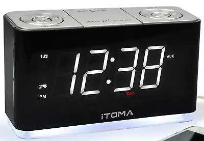 Alarm Clock With Bluetooth 1.4  LED Display Night Light Dimmer Snooze • $43.99