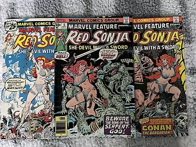 Marvel Feature Presents Red Sonja Lot Of 3 Marvel 1975 • $12.50