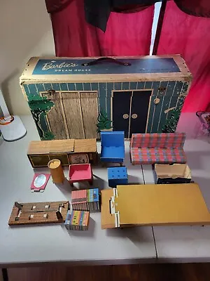 Vintage Barbie Dream House 1962 With Some Furniture Fair Condition  • $99.99