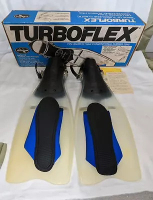 Dacor Turbo Flex Scuba Diving Fins Size Small TPF-L 4157-00 Black Clear Italy • $79.95