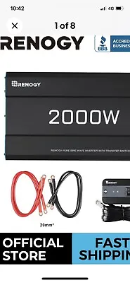 £200 • Buy Renogy 2000W Pure Sine Wave Power Inverter With UPS Function 12V DC 240v