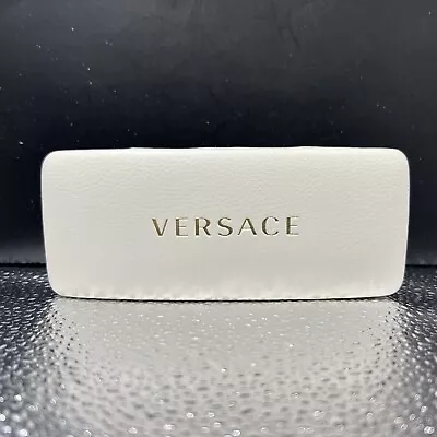 Versace Hard Clamshell Case White Leather Sunglasses Eye Glasses • $10