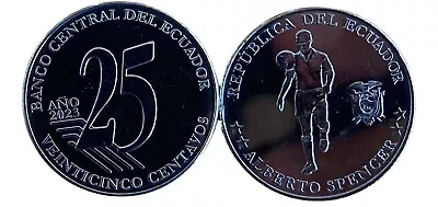 Ecuador Coins 25 Centavos 2023 Unc ( Commemorative Alberto Spencer) • $2.10