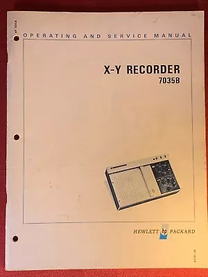 HP Hewlett Packard X-Y Recorder 7035B OPERATING & SERVICE MANUAL • $25.01