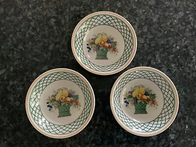 Lot Of 3 Villeroy & Boch BASKET Pattern Soup Bowls 6  Excellent Condition  • $36.99