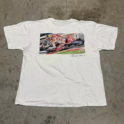 Vintage Kevin Schwantz Suzuki Motorcycle Racing Team Shirt Size XL White • $89.95
