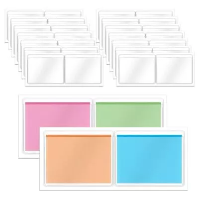 30 Pack Index Card Pockets With Top Open Clear Adhesive Label Pockets Plastic... • $18.76