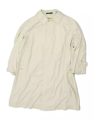 VINTAGE Mens Loose Fit Trench Coat UK 38 Medium Beige Cotton AU01 • $45.94