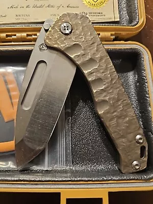 Medford Praetorian Slim Folding Knife Bronze Tumbled S35VN Tanto Bronze Ano • $600