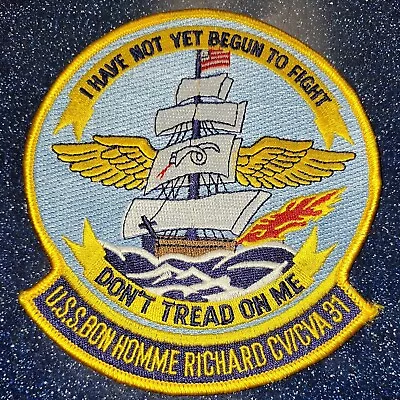 US Navy USS BON HOMME RICHARD  CV/CVA-31 Patch From Vietnam War Era • $3