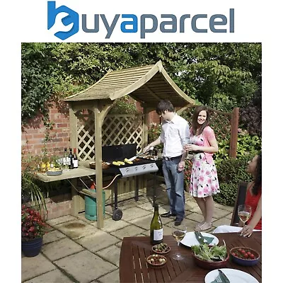 Rowlinson Party Arbour Wooden Timber Garden Seat Bench Trellis BBQ Shelter • £530.77