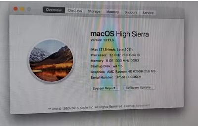 Apple MacBook PreInstalled MacOS 10.13 High Sierra 2.5” Various Brands 320GB HDD • $14.99