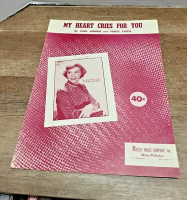 Vintage Sheet Music My Heart Cries Out For You Dinah Shore 1950 • $2.99