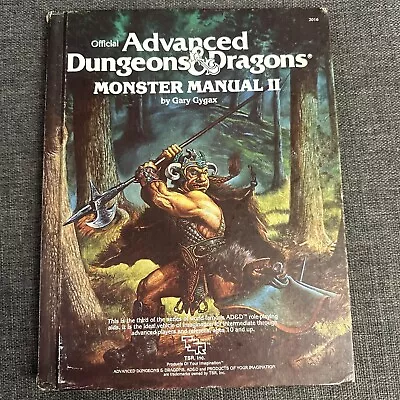 Advanced Dungeon And Dragons Monster Manual 2 Book • $48