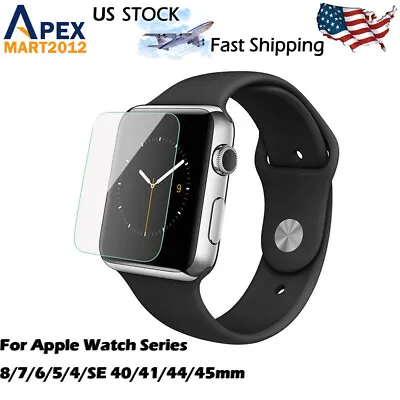 $10.99 • Buy For Apple Watch Series 8 7 6 5 4 40/41/44/45mm Tempered Glass Screen Protector