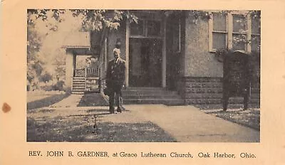 J45/ Oak Harbor Ohio Postcard C1946 Rev. John B. Gardner Grace Church 151 • $9.20