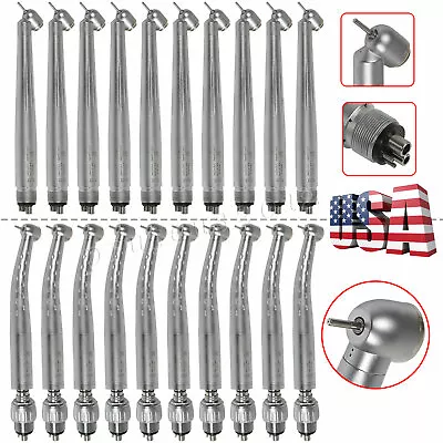 10 X Dental 45 Degree/High Speed Handpiece 4 Hole /Quick Coupler Swivel W.d • $227.10