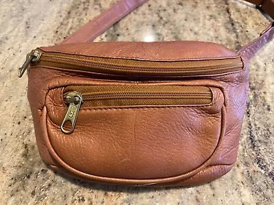 Hobo International Vintage Brown Leather Waist Bag Fanny Pack Crossbody RARE • $35.99