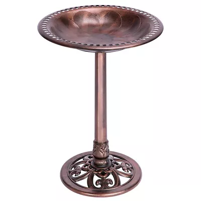 28  Height Birdbath Pedestal Bird Bath Outdoor Garden Decor Vintage Yard Art • $24.99