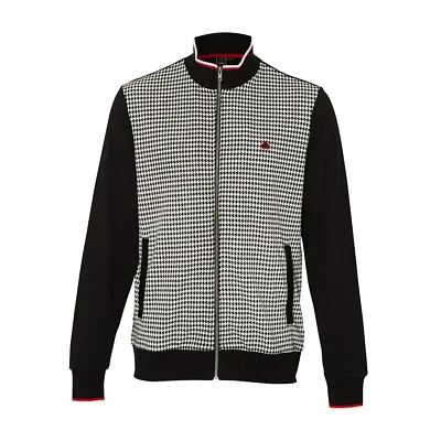 Merc London Mens Willow 70s Dogtooth Mod Track Top • £53.95