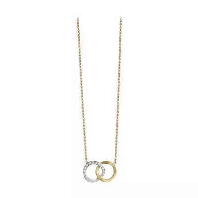 Marco Bicego Jaipur Yellow & White Gold Diamond Circle Link Necklace CB1803 B YW • $1820