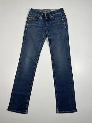 G-STAR RAW MIDGE STRAIGHT Jeans - W25 L30 - Navy - Great Condition - Women’s • £19.99