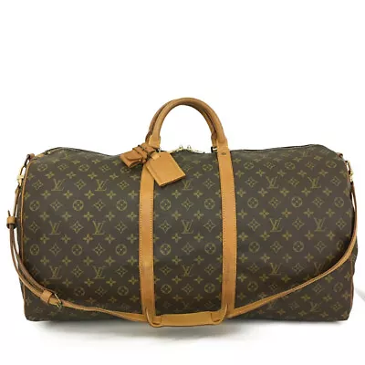 Louis Vuitton Monogram Keepall Bandouliere 60 Boston Travel Hand Bag/9Y0972 • £82.36