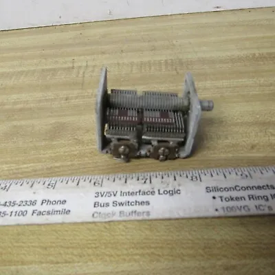 VARIABLE CAPACITOR DUAL 250 PF 20 To 250 PF 1/4 In Shaft • $10