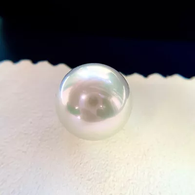 $32 • Buy Charming 11MM NATURAL SOUTH SEA GENUINE WHITE ROUND LOOSE PEARL UNDRILLED 118AAA
