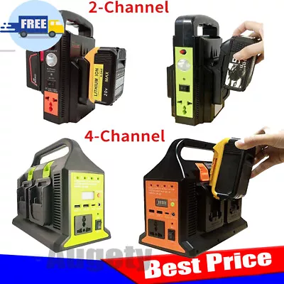 300W 2/4-Channel Power Inverter 110V 220V Mobile For Dewalt Li-ion Battery  • £59.99