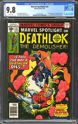 $749.95 • Buy Marvel Spotlight #33 Cgc 9.8 Wp - Nm/mt - Deathlok - 1st Devil-slayer