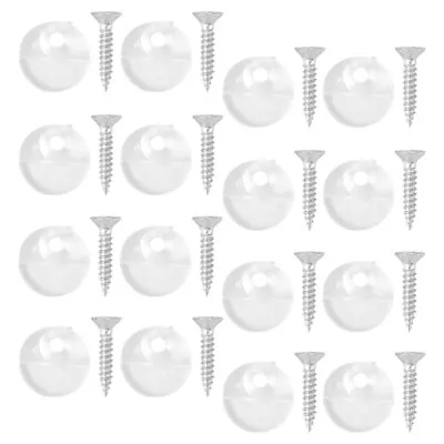  50 Pcs Glass Buckle Iron Mirror Clips For Frameless Heavy Duty Hangers Clothes • £6.99