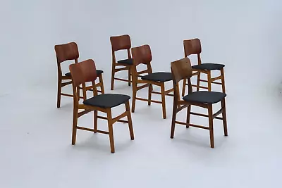 1960s Danish Design By Ib Kofod Larsen Set Of 6 Dining Chairs Model 62. • $2500