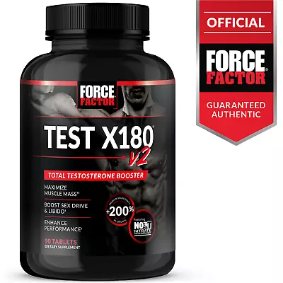 $64.99 • Buy Force Factor Test X180 V2 - Male Testosterone Booster And Muscle Builder For Men