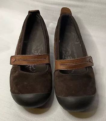 Merrell Plaza Bandeau Espresso Women's Size 9 US Suede Leather Mary Jane Shoes • $17.99