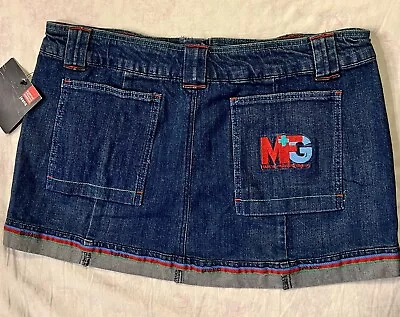 Rare VTG Marithe + Francois Girbaud Denim Jean 34 Logo Adjustable Hem Moto Mini • $93.91