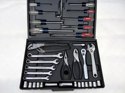 Vintage Craftsman 37pc Tool Kit Ratchet Sockets Wrenches Pliers Screwdrivers USA • $129.95