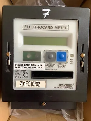 Electric Card Pre Payment Meter For Bedsits / Flats / Caravans / Landlords Etc • £15.50