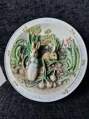 Beatrix Potter Peter Rabbit 3D Musical Plate A Pocket Full Of Onions 1994 • £15