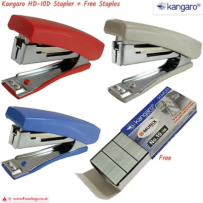 KANGARO HD-10D Stapler Built-in Staple Remover 20 Sheets Stapling + 1000 Staples • £4.95