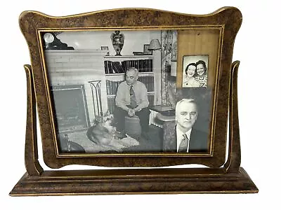 Art Deco Wood Picture Frame 15  Swivel Swinging Tilt Tabletop Desk Top Vintage • $64.99