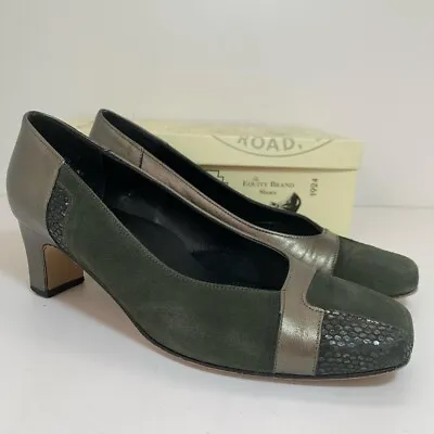 £10 • Buy Equity Leather Shoes Khaki Suede Metallic Size 4.5E