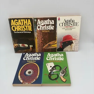 5x Agatha Christie PB Book Bundle Crime Mystery Suspense Murder Thriller Vintage • £8.62