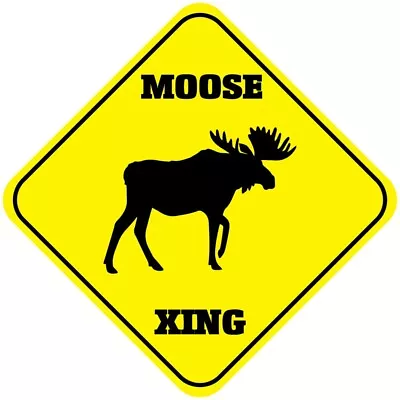 Yellow Aluminum Crossing Sign Moose Cross Xing Style H Diamond Street Signal • $17.99